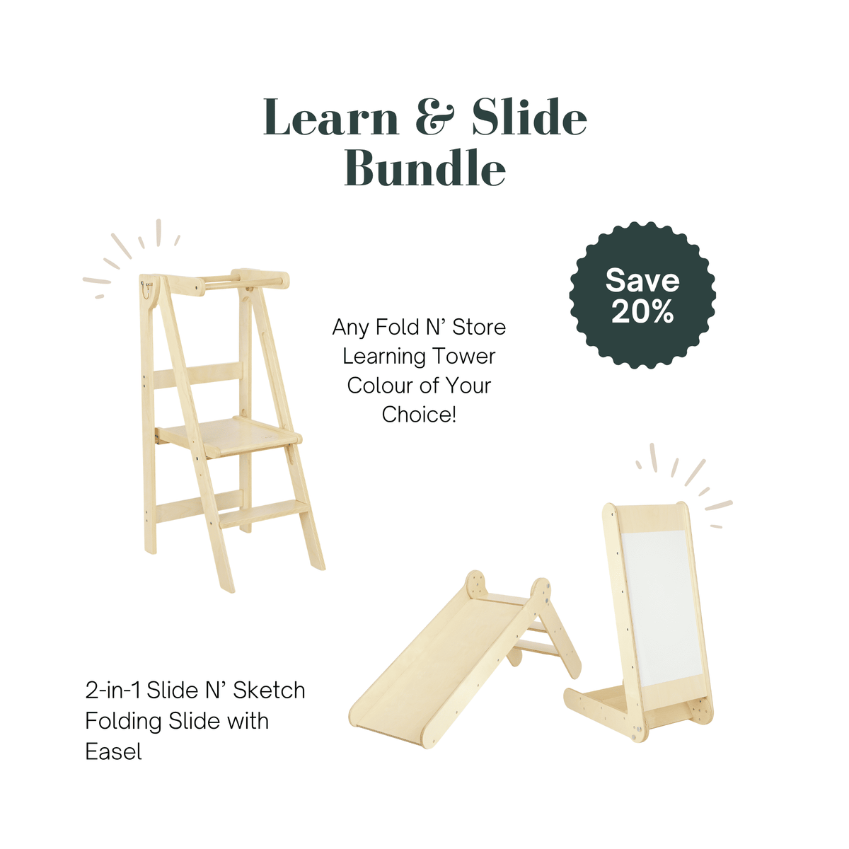 Learn & Slide Gift Bundle | Kids Furniture Set