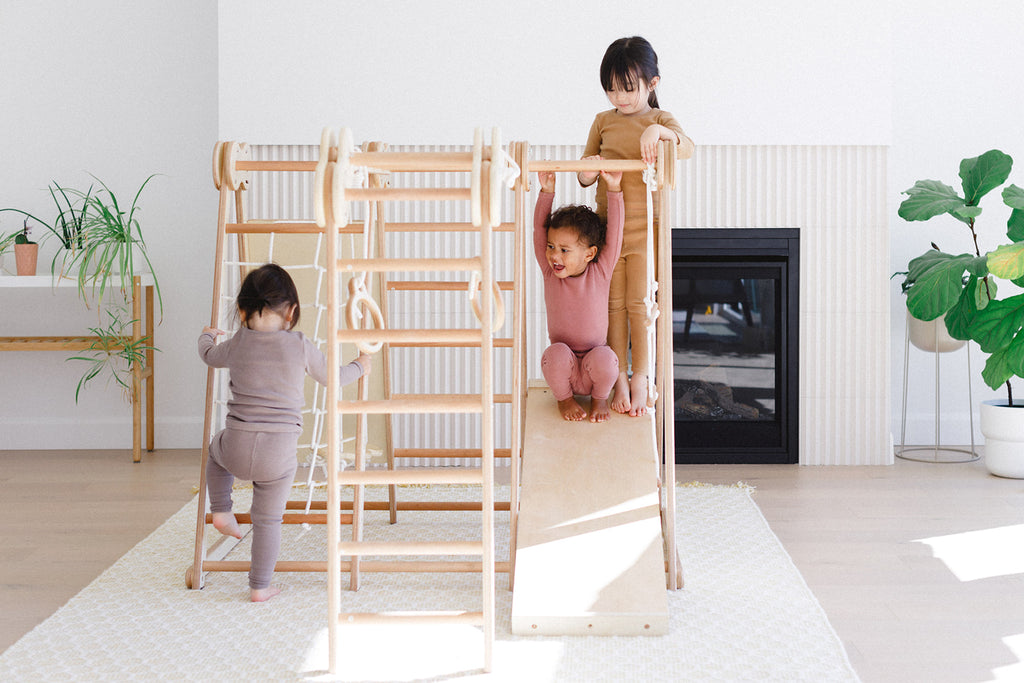 children playing in the indoor play gym